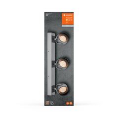 Spot led triplu ajustabil ledvance decor jupiter, 16.5w, 1500 lm, lumina calda (3000k), ip20, 500x155x83mm, metal/policarbonat, argintiu,  Spoturi aplicate | electropc.ro