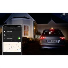 Stalp led pentru exterior philips hue lucca, 1xe27, 9w (60w), 806 lm, lumina calda (2700k), ip44, 400x142mm, antracit,  Aplice de exterior | electropc.ro