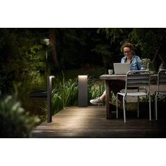 Stalp led pentru iluminat exterior philips bustan, 2x4.5w (70w), 1000 lm, lumina neutra (4000k), dimabila, ip44, 770x220x90mm, antracit,  Aplice de exterior | electropc.ro