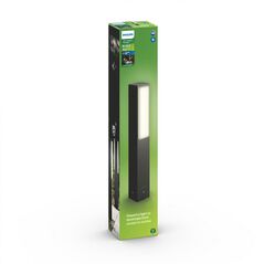 Stalp led pentru iluminat exterior philips stratosphere, 2x4.5w (70w), 1000 lm, lumina neutra (4000k), dimabila, ip44, 420x76x60mm, antracit,  Aplice de exterior | electropc.ro