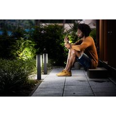 Stalp led pentru iluminat exterior philips stratosphere, 2x4.5w (70w), 1000 lm, lumina neutra (4000k), dimabila, ip44, 420x76x60mm, antracit,  Aplice de exterior | electropc.ro