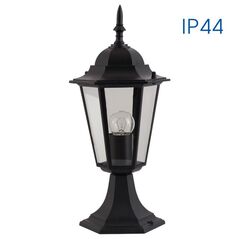Stalp pentru iluminat exterior vivalux maribor, e27, max. 1x60w, ip44, 150x150x430mm, negru, bec neinclus,  Aplice de exterior | electropc.ro