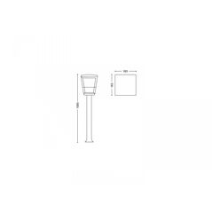 Stalp tip felinar led rgb pentru exterior philips hue econic, 15w (79w), 1150 lm, lumina alba si color (2000-6500k), ip44, 1000x163mm, negru,  Aplice de exterior | electropc.ro