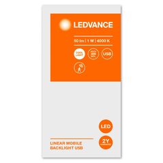 Aplica led liniara ledvance cu senzor de miscare si lumina, 1w, 50 lm, lumina neutra (4000k), ip20, montaj aplicat, 200 mm, incarcare usb 1x3.7v 500mah lithium-ion, clasa energetica g,  Lampi de interior | electropc.ro