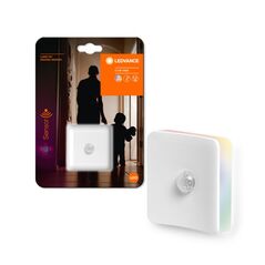 Lampa de veghe ledvance lunetta square rgb cu senzor de miscare, 0.3w, lumina color,62x62x62mm, alb,  Lampi de interior | electropc.ro