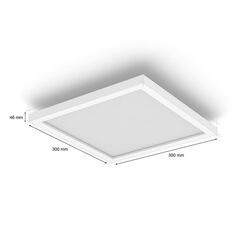 Panou inteligent led rgb philips hue surimu sq, bluetooth, 25w, 1760 lm, lumina alba si color (2000-6500k), ip20, 30cm, aluminiu, alb,  Lampi de interior | electropc.ro