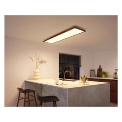 Panou led philips hue aurelle rec, bluetooth, 39w, 3750 lm, lumina alba (2200-6500k), ip20, 120x30x4.6cm, aluminiu, negru, intrerupator cu variator inclus,  Lampi de interior | electropc.ro