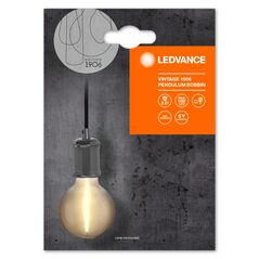 Pendul ledvance vintage 1906 bobbin gri inchis, e27, max. 15w led, metal, ip20, Ø100mm, cablu 1.5m, bec neinclus,  Lampi de interior | electropc.ro