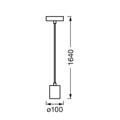 Pendul ledvance vintage 1906 round auriu, e27, max. 15w led, metal, ip20, Ø100mm, cablu 1.5m, bec neinclus,  Lampi de interior | electropc.ro
