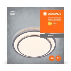 Plafoniera led ledvance orbis berlin 300, 16w, 2000 lm, lumina calda (3000k), ip20, Ø30cm, metal/plastic, argintiu,  Lampi de interior | electropc.ro