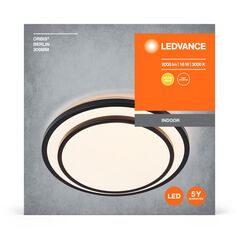 Plafoniera led ledvance orbis berlin 300, 16w, 2000 lm, lumina calda (3000k), ip20, Ø30cm, metal/plastic, negru,  Lampi de interior | electropc.ro