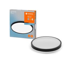 Plafoniera led pentru baie ledvance orbis disc black, 18w, 2200 lm, lumina alba (3000-4000k), ip44, Ø300x47mm, aluminiu/metal, negru,  Lampi de interior | electropc.ro