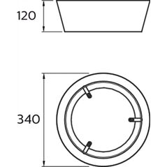 Plafoniera led philips dawn cl258, 14w, 1100 lm, lumina calda (3000k), ip20, 34cm, metal/plastic, alb,  Lampi de interior | electropc.ro