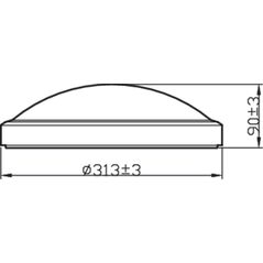 Plafoniera led philips doris cl257, 17w, 1500 lm, lumina calda (2700k), ip44, 31.3cm, alb,  Lampi de interior | electropc.ro