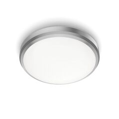 Plafoniera led philips doris cl257, 6w, 640 lm, lumina neutra (4000k), ip44, 22cm, nichel,  Lampi de interior | electropc.ro