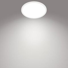 Plafoniera led philips superslim cl550, 3 trepte de intensitate, 15w, 1500 lm, lumina neutra (4000k), ip44, 25cm, alb,  Lampi de interior | electropc.ro