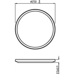 Plafoniera led philips superslim cl550, 3 trepte de intensitate, 15w, 1500 lm, lumina neutra (4000k), ip44, 25cm, alb,  Lampi de interior | electropc.ro