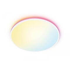 Plafoniera led rgb wiz rune, wi-fi, bluetooth, control vocal, 21w, 2100 lm, lumina alba si color (2700-6500k), ip20, 40cm, metal/plastic, alb,  Lampi de interior | electropc.ro