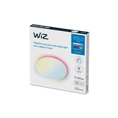 Plafoniera led rgb wiz rune, wi-fi, bluetooth, control vocal, 21w, 2100 lm, lumina alba si color (2700-6500k), ip20, 40cm, metal/plastic, alb,  Lampi de interior | electropc.ro