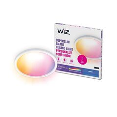 Plafoniera led rgb wiz superslim, wi-fi, control vocal, 32w, 3750 lm, lumina alba si color (2200-6500k), ip20, 55cm, alb,  Lampi de interior | electropc.ro
