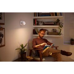 Spot led philips hue buckram, bluetooth, gu10, 5w (50w), 350 lm, lumina alba (2200-6500k), ip20, 10.2cm, metal, alb, intrerupator cu variator inclus,  Lampi de interior | electropc.ro