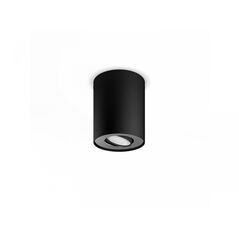 Spot led philips hue pillar, bluetooth, gu10, 5w (50w), 350 lm, lumina alba (2200-6500k), ip20, 10.3cm, metal, negru, intrerupator cu variator inclus,  Lampi de interior | electropc.ro