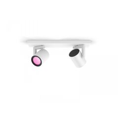 Spot led rgb dublu philips hue argenta, bluetooth, 2xgu10, 2x5.7w, 2x350 lm, lumina alba si color (2000-6500k), ip20, metal, alb,  Lampi de interior | electropc.ro