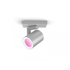 Spot led rgb philips hue argenta, bluetooth, gu10, 5.7w, 350 lm, lumina alba si color (2000-6500k), ip20, metal, argintiu,  Lampi de interior | electropc.ro