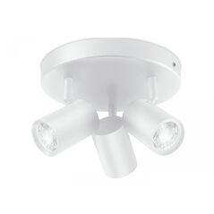 Spot led rgb wiz imageo, wi-fi, bluetooth, control vocal, 3xgu10, 3x5w, 1035 lm, lumina alba si color (2200-6500k), ip20, 12.3x21cm, metal, alb,  Lampi de interior | electropc.ro