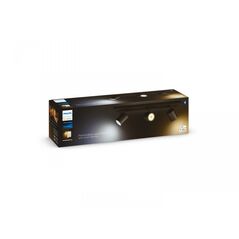 Spot led triplu philips hue runner, bluetooth, 3xgu10, 3x5.5w, 1050 lm, lumina alba (2200-6500k), ip20, 48 cm, metal, negru, intrerupator cu variator inclus,  Lampi de interior | electropc.ro