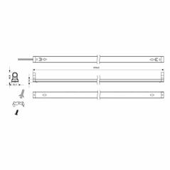 Aplica led liniara vivalux golf, 10w, 830 lm, lumina neutra (4000k), 270°, ip20, 618x50mm, 25000h, alb,  Lampi de interior | electropc.ro