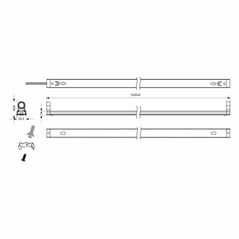 Aplica led liniara vivalux golf, 22w, 1850 lm, lumina neutra (4000k), 270°, ip20, 1228x50mm, 25000h, alb,  Lampi de interior | electropc.ro