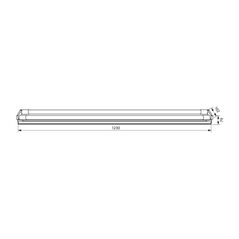 Aplica led liniara vivalux polo, 2x18w, 3000 lm, lumina neutra (4000k), 270°, ip20, 1230x102x79mm, 25000h, alb,  Lampi de interior | electropc.ro