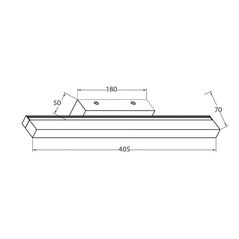 Aplica led pentru baie vivalux dafne, 9w, 675 lm, lumina neutra (4000k), 120°, ip20, 405x70x50mm, 30000h, crom,  Lampi de interior | electropc.ro