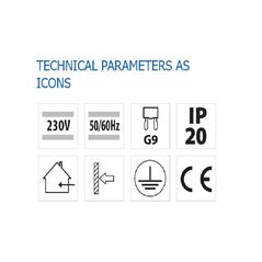 Aplica vivalux round adel, g9, ip20, 80x100x100mm, negru-auriu, bec neinclus,  Lampi de interior | electropc.ro