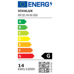 Pendul led vivalux remi, 1xe27, 14w, 1150 lm, lumina calda (3000k), 100°, ip20, Ø160x1000mm, 25000h, alb,  Lampi de interior | electropc.ro