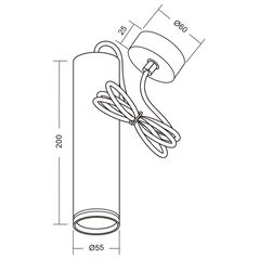 Pendul vivalux round king, gu10, max. 35w, ip20, Ø60x1330mm, negru, bec neinclus,  Lampi de interior | electropc.ro