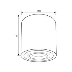 Spot vivalux round inez, gu10, max. 35w, ip54, Ø80x95mm, alb, bec neinclus,  Lampi de interior | electropc.ro