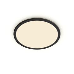 Plafoniera led philips superslim cl550, 3 trepte de intensitate, 15w, 1300 lm, lumina calda (2700k), ip44, 25cm, negru,  Lampi de interior | electropc.ro