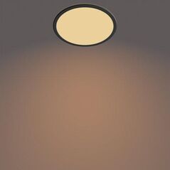 Plafoniera led philips superslim cl550, 3 trepte de intensitate, 15w, 1300 lm, lumina calda (2700k), ip44, 25cm, negru,  Lampi de interior | electropc.ro