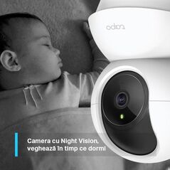 Tp-link camera supraveghere wireless pan/tilt tc71, senzor:1/2.9“, f2.4, 4mm, pan  340° , tilt: 70°, ir pana la 9m, rezolutie: 2k 3mp 2304 x 1296, 15fps, compresie video: h.264, microfon si difuzor incorporate, port microsd(512gb max), motion detection, p,  Smart home | electropc.ro