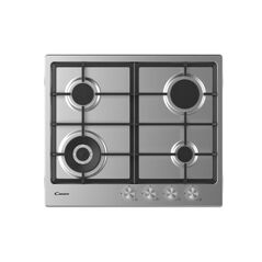 Plita incorporabila candy chg6bf4wpx gas, 60cm, 4zones, cast iron grids, 4kw double crown (front left), new timeless knob, inox,  Incorporabile | electropc.ro