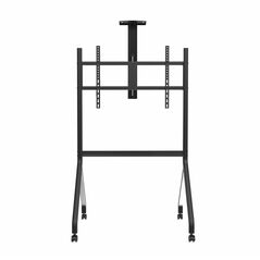Stand tv mobil serioux tv213ca, dimensiuni: 1050x755x2320mm, compatibilitate max vesa:  900x600mm, compatibilitate tv:  55"-100", greutate maximă suportata: 120 kg, baza cu 4 roti, raft multifunctional, negru,  Suporturi TV & Monitor | electropc.ro
