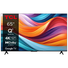 Televizor tcl qled 65t7b, 164 cm, smart google tv, 4k ultra hd, clasa f,  Televizoare | electropc.ro