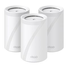 Tp-link deco be65(3-pack) sistem mesh wi-fi 7, be9300, tri-band, standarde wireless: ieee 802.11be/ax 6 ghz, ieee 802.11be/ax/ac/n/a 5 ghz, ieee 802.11ax/n/b/g 2.4 ghz, viteze wireless: be9300 6 ghz: 5760 mbps (802.11be), 5 ghz: 2880 mbps (802.11be), 2.4 ,  Routere Wireless | electropc.ro