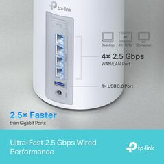 Tp-link deco be65(3-pack) sistem mesh wi-fi 7, be9300, tri-band, standarde wireless: ieee 802.11be/ax 6 ghz, ieee 802.11be/ax/ac/n/a 5 ghz, ieee 802.11ax/n/b/g 2.4 ghz, viteze wireless: be9300 6 ghz: 5760 mbps (802.11be), 5 ghz: 2880 mbps (802.11be), 2.4 ,  Routere Wireless | electropc.ro