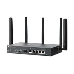 Tp-link omada 4g+ cat6 ax3000 gigabit vpn router er706w-4g, suport sim 1 × nano sim card, downlink: 300 mbps, uplink: 50 mbps, interfata: 1 gigabit sfp wan/lan port, 1 gigabit wan port, 4 gigabit lan/wan ports, viteza wireless: 2.4 ghz: 574 mbps, 5 ghz: 2,  Routere | electropc.ro