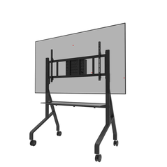 Stand podea mobil/fix neomounts fl50-575bl1; pentru display-uri cu diagonale 65"-110", sistem de prindere vesa 100x100~1100x600, greutate maxima suportata 125kg, fix, inaltime reglabila manual 1290-1360mm (4 presetari); polita av max load 10kg, rack av, m,  Suporturi TV & Monitor | electropc.ro