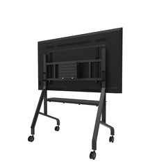 Stand podea mobil/fix neomounts fl50-575bl1; pentru display-uri cu diagonale 65"-110", sistem de prindere vesa 100x100~1100x600, greutate maxima suportata 125kg, fix, inaltime reglabila manual 1290-1360mm (4 presetari); polita av max load 10kg, rack av, m,  Suporturi TV & Monitor | electropc.ro