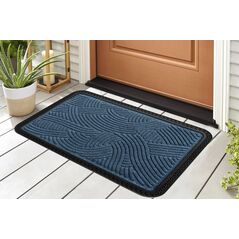 Covoras intrare antiaderent cu margine cauciucata 40x60 cm, albastru, heinner home,  Covorase intrare | electropc.ro